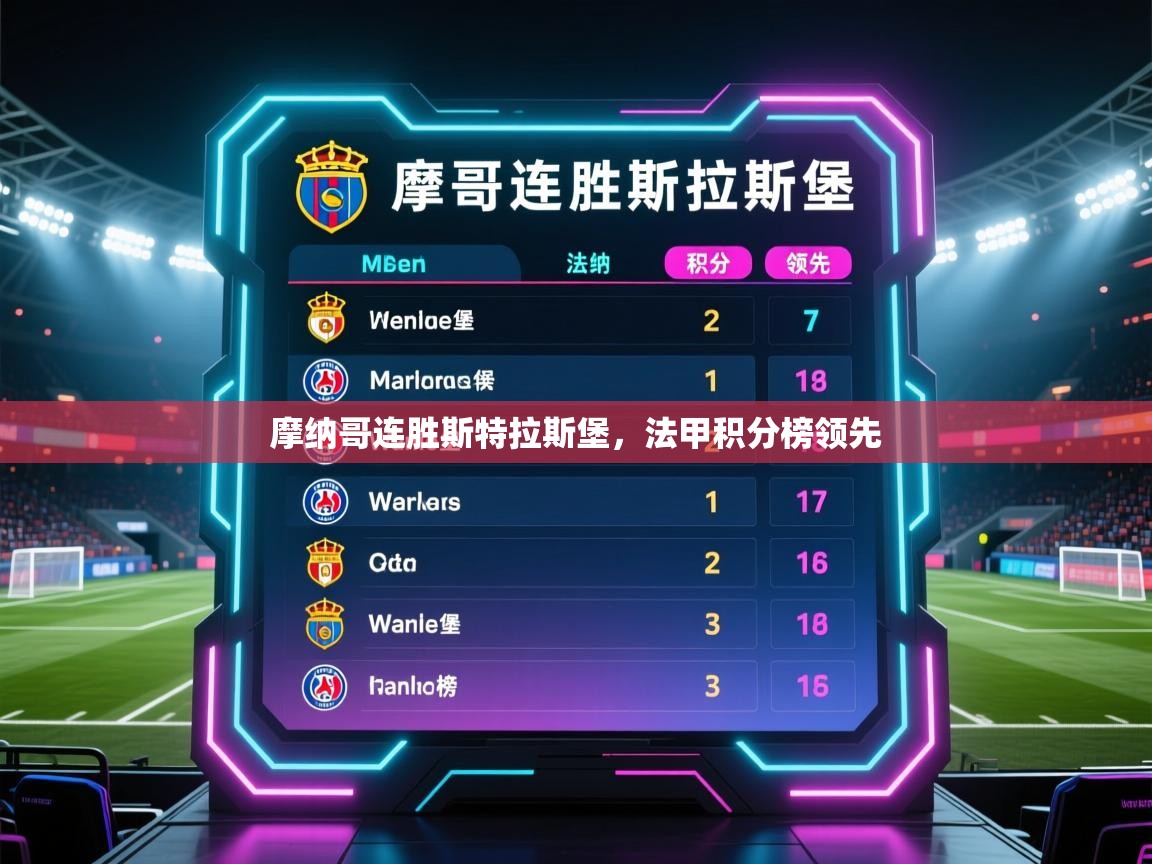 摩纳哥连胜斯特拉斯堡，法甲积分榜领先  第2张